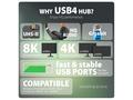 AXAGON HMC-U4, USB4 40Gbps dock, 3x USB-A, 2x USB-