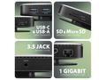AXAGON HMC-UFO, USB 10Gbps hub, 2x USB-A, USB-C, H