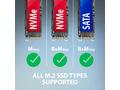 AXAGON ADM2-AM USB-A 10Gbps - M.2 NVMe & SATA SSD 