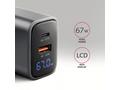 AXAGON ACU-PQ67D GaN nabíječka do sítě 67W, USB-A 