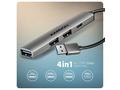 AXAGON multi USB-A hub ALU STRIP, HUE-STA, 1xUSB-C