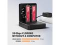 AXAGON ADSA-M2C22, USB-C 20Gbps dokovací stanice p