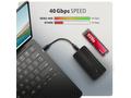 AXAGON EEM2-40G, USB-C 40Gbps externí box pro M.2 