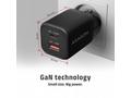 AXAGON ACU-PQ100, GaN nabíječka do sítě 100W, USB-
