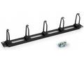TRITON 19" vyvazovací panel průchozí 1U - 5x plast