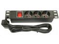 XtendLan 10" rozvodný panel 3x 230V, ČSN, vypínač,