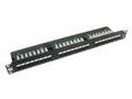 19" Patch panel LYNX 24port, UTP, Cat5E, 30µm, duá