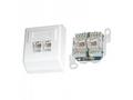 Zásuvka Profi UTP 2x RJ45 Cat5E, krone, na omítku