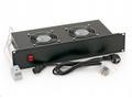 19" horiz.vent.j.2xVent.-220V, 46W termost.2U čern