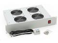 19" horiz.vent.j.4xVent.-220V, 92W termost.2U čern