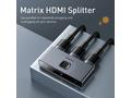 Baseus Matrix HDMI Splitter 2v1, 1v2 šedá