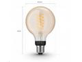 PHILIPS Hue White Filament Globe 7W E27 G93 DIM
