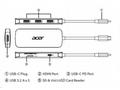 ACER Dokovací stanice 7in1 Type-C dongle, 1x HDMI,