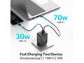 Acer 100W GaN charger - Black, 3 nabíjecí porty: 2