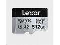 Lexar 512GB H-P Silver Plus microSDHC s adp C10 A2