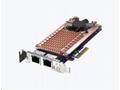 QNAP QM2 series, 2 x PCIe 2280 M.2 SSD slots, PCIe
