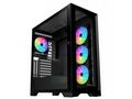 VeinX case GL29AL-BK, ATX, Průhledná bočnice, 4x 1