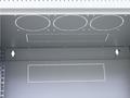 Nástěnný rack RUA 9U, 600mm odn.boč.+perf.dv.černý