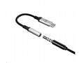 3mk adaptér USB-C, Jack 3,5mm (samice) 0,15m, čern