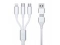 3mk nabíjecí kabel - Hyper Cable 3in1 A, C to C, M