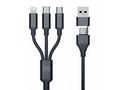 3mk nabíjecí kabel - Hyper Cable 3in1 A, C to C, M
