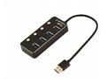 Gembird USB hub 4-port USB 3.1 (Gen 1) hub s vypín