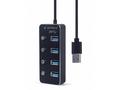 Gembird USB hub 4-port USB 3.1 (Gen 1) hub s vypín