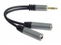 PremiumCord HQ Kabelová rozdvojka 3,5mm Jack Male 