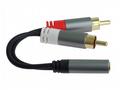 PremiumCord kabel HQ Jack 3.5mm Female - 2x CINCH 