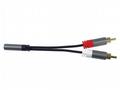 PremiumCord kabel HQ Jack 3.5mm Female - 2x CINCH 