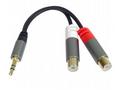 PremiumCord kabel HQ Jack 3.5mm Male - 2x CINCH Fe