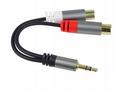 PremiumCord kabel HQ Jack 3.5mm Male - 2x CINCH Fe