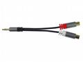 PremiumCord kabel HQ Jack 3.5mm Male - 2x CINCH Fe