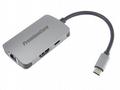 PremiumCord USB-C na HDMI + RJ45 + PD adaptér, hli