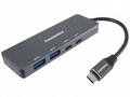 PREMIUMCORD Hub USB-C na 2x USB 3.2 Typ-C +2x USB 