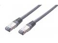 Kabel C-TECH patchcord Cat5e, FTP, šedý, 0,25m