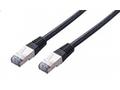 Kabel C-TECH patchcord Cat5e, FTP, černý, 0,25m