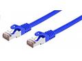 Kabel C-TECH patchcord Cat6, FTP, modrý, 0,25m