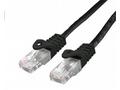 Kabel C-TECH patchcord Cat6, UTP, černý, 0,25m