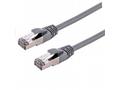 Kabel C-TECH patchcord Cat6a, S, FTP, šedý, 0,5m