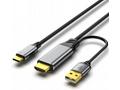 PremiumCord HDMI2.0 na USB-C kabel pro monitory s 