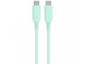 PremiumCord silikonový USB-C 60W, tyrkysový, 1.5m