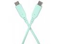 PremiumCord silikonový USB-C 60W, tyrkysový, 1.5m