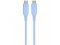 PremiumCord silikonový USB-C 60W, modrý, 1.5m