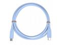 PremiumCord silikonový USB-C 60W, modrý, 1.5m