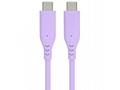 PremiumCord silikonový USB-C 60W, fialový, 1.5m