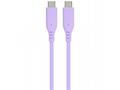 PremiumCord silikonový USB-C 60W, fialový, 1.5m