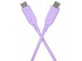 PremiumCord silikonový USB-C 60W, fialový, 1.5m