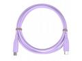 PremiumCord silikonový USB-C 60W, fialový, 1.5m