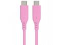 PremiumCord silikonový USB-C 60W, růžový, 1.5m